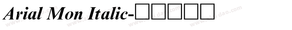 Arial Mon Italic字体转换